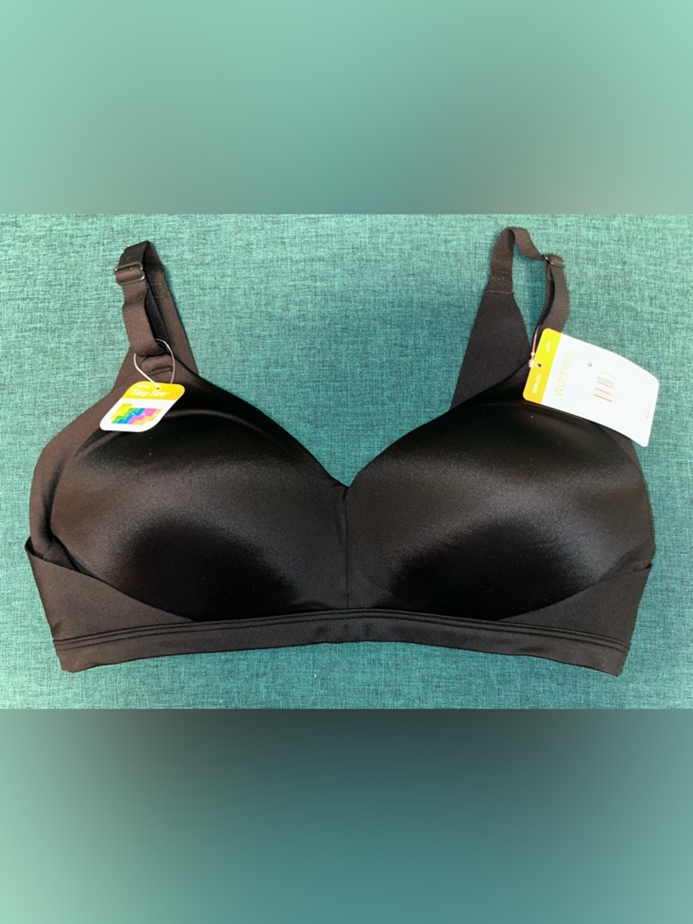 NEW Warner's RN2231A No Side Effects Wirefree Bra Black Back Smoothing L NWT